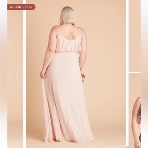 Birdy Grey Jane Convertible Bridesmaid Dress Pale Blush Pink Chiffon 1X New - Picture 3 of 14